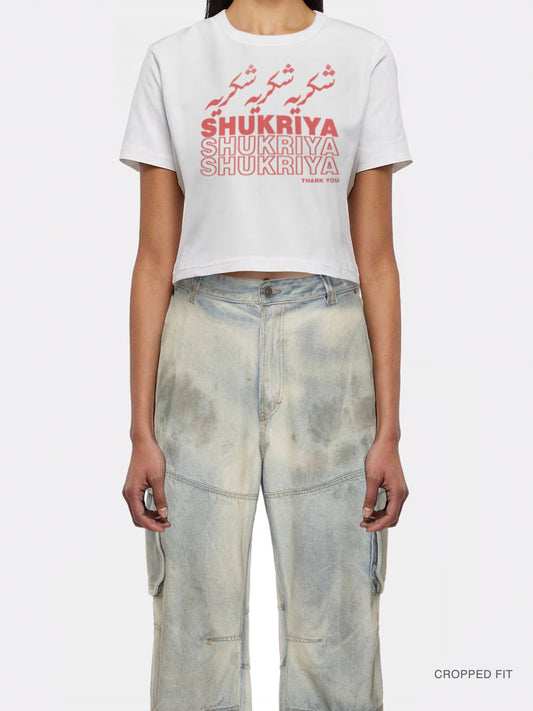 WMNS | "Shukriya" Bazaar Thank You Cropped Tee