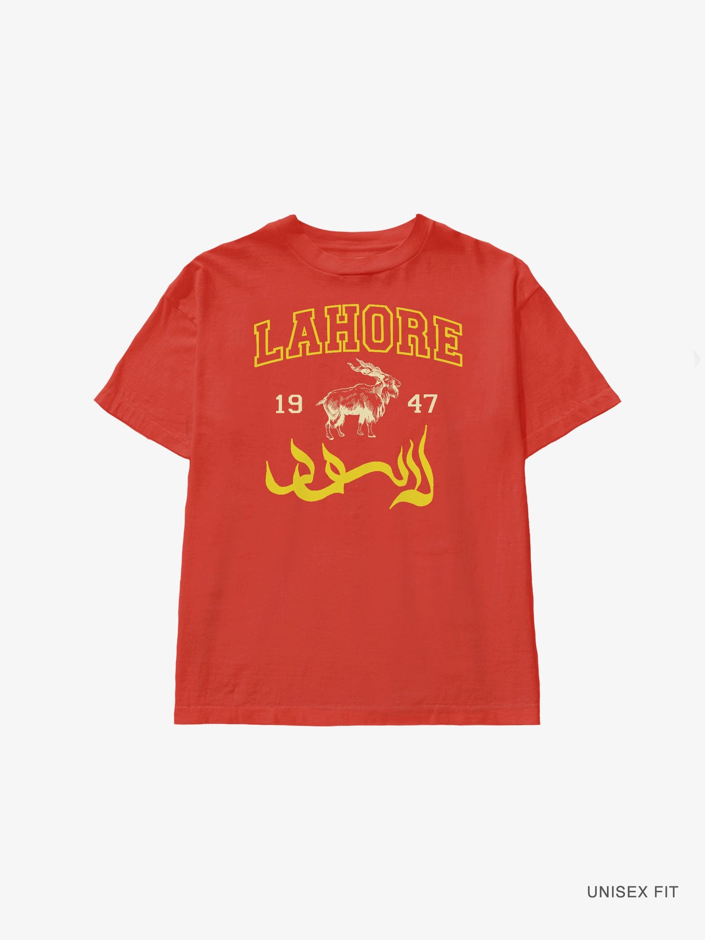 Garment Dyed | "Lahore Collegiate" Tee : Varsity Red