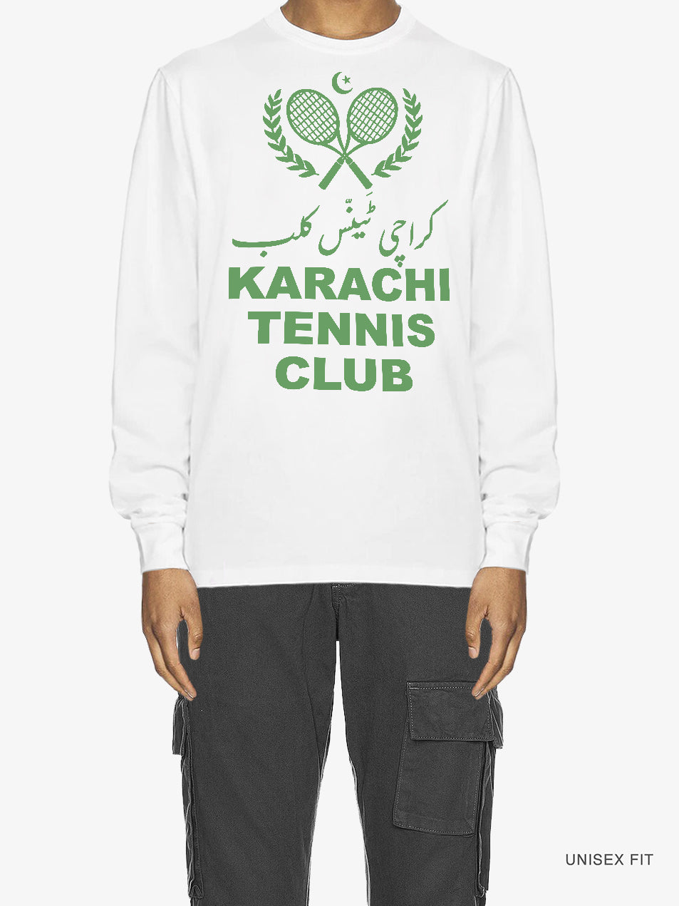 Long-Sleeve | "Karachi Tennis Club" Crewneck Tee