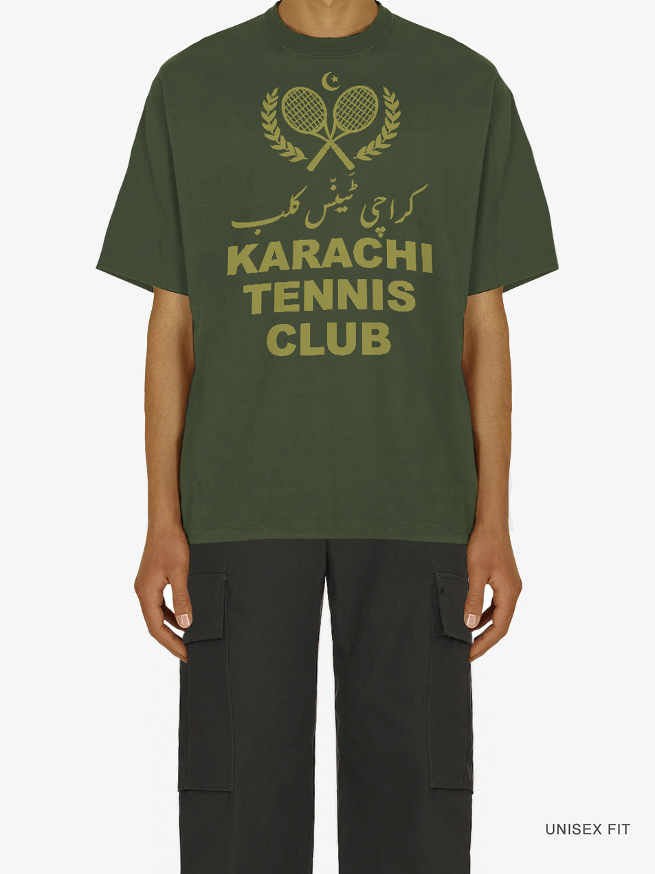 Merch | "Karachi Tennis Club" Classic Tee : Olive